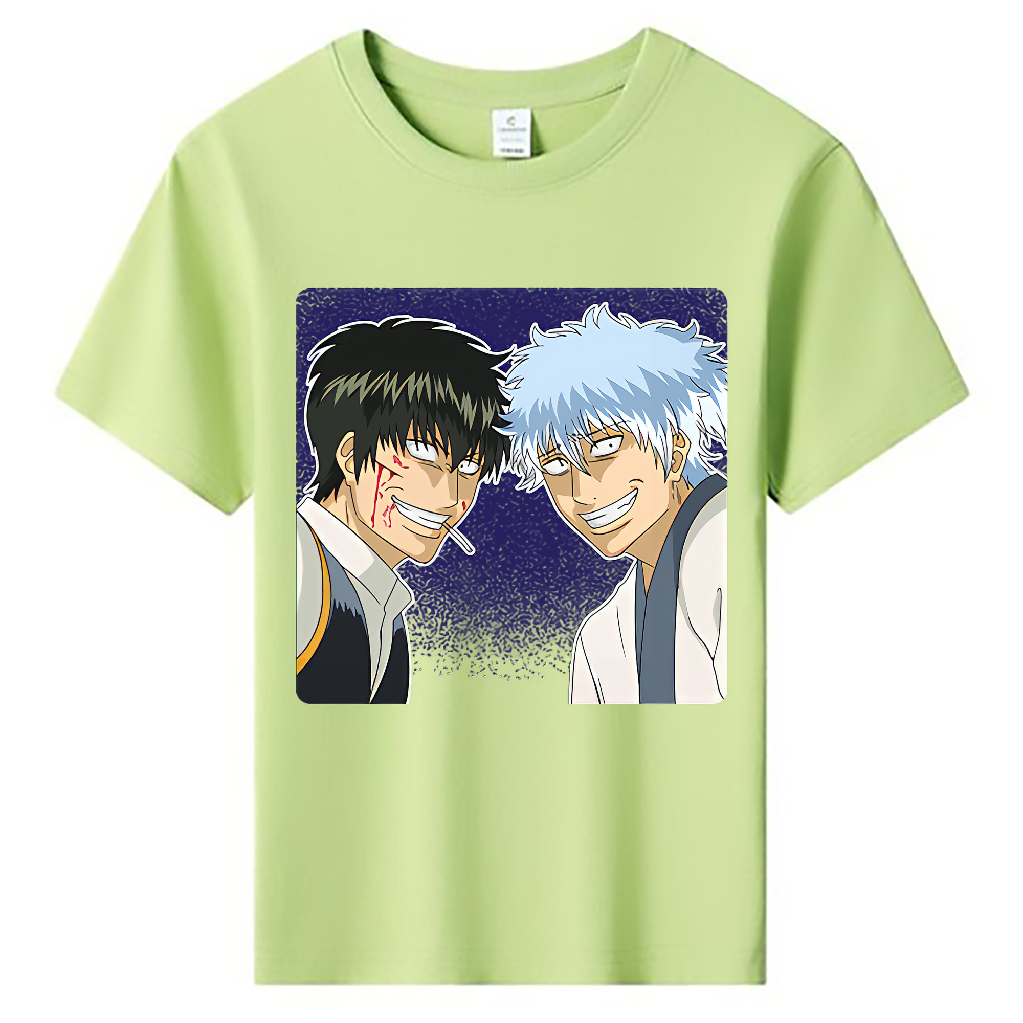 （画像用） ぎんたま 坂田銀時（さかたぎんとき） 神楽 志村新八（しむら しんぱち） GINTAMA Sakata Gintoki Kagura Shimura Shinpachi 綿100％キッズTシャツ（フロントプリント）